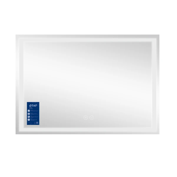 Дзеркало Qtap Mideya MI1) 1200х800 з LED-підсвічуванням Touch, з антизапотіванням, димером QT2078F613W - 3 фото
