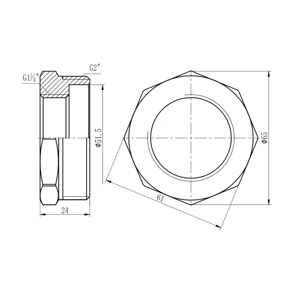 Футорка Thermo Alliance Forte 2"х1" 1/4 ЗВ SF3745032 - 1 фото