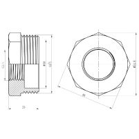 Футорка Thermo Alliance Forte 1" 1/2х3/4" ЗВ SF3744020 - 1 фото