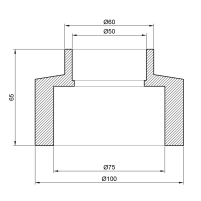 Муфта PPR Thermo Alliance 75х50 - 1 фото