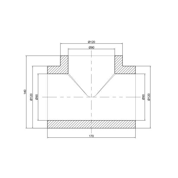 Тройник PPR Thermo Alliance 90 - 1 фото