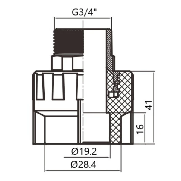 Муфта PPR Thermo Alliance 20х3/4" НР - 1 фото