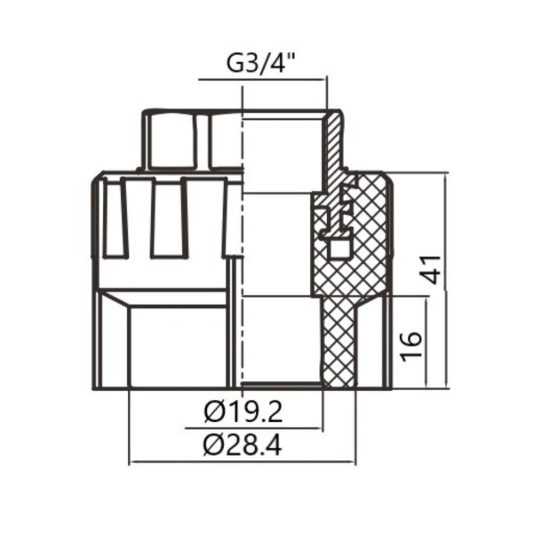 Муфта PPR Thermo Alliance 20х3/4" ВР - 1 фото