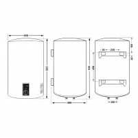 Водонагреватель электрический Thermo Alliance 100 л Grey,  вертикальный, сухой ТЭН 2,0 кВт D100V20J3(D)KG - 1 фото