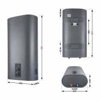 Водонагреватель электрический Thermo Alliance 50 л, Grey, плоский вертикальный, сухой ТЭН 2 кВт (0,8+1,2) DT50V20GPDD2G - 1 фото