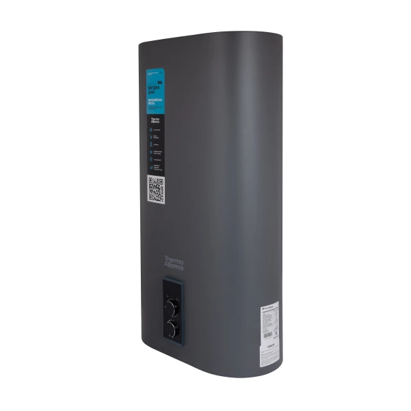 Водонагреватель электрический Thermo Alliance 50 л, Grey, плоский вертикальный, сухой ТЭН 2 кВт (0,8+1,2) DT50V20GPDD2G - 3 фото