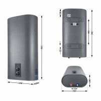 Водонагрівач електричний Thermo Alliance 80 л Grey, плоский вертикальний, мокрий ТЕН 2 кВт (0,8+1,2) DT80V20G(PD)/2G - 1 фото