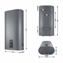 Водонагрівач електричний Thermo Alliance 50 л Grey, плоский вертикальний, мокрий ТЕН 2 кВт (0,8+1,2) DT50V20G(PD)/2G - 1 фото