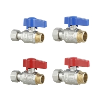Комплект прямих кранів Thermo Alliance Standart 1/2"ВН-3/4"ВН з накидною гайкою для підключення котла TAS262RBW1520 - 2 фото