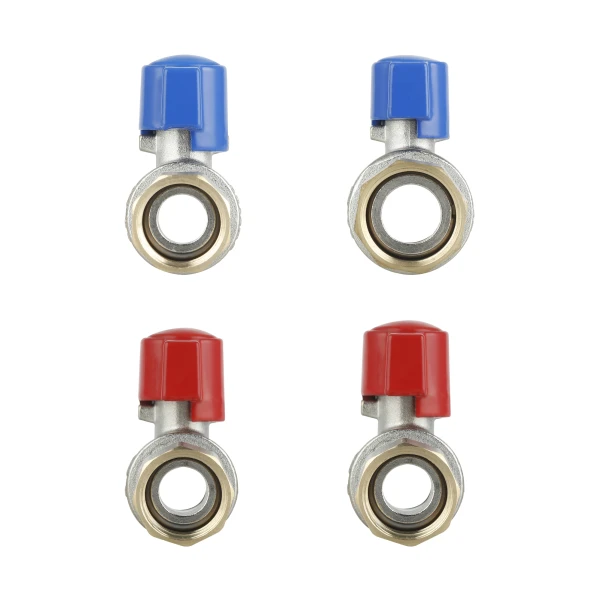 Комплект прямих кранів Thermo Alliance Standart 1/2"ВН-3/4"ВН з накидною гайкою для підключення котла TAS262RBW1520 - 6 фото