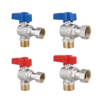 Комплект угловой кранов Thermo Alliance Standart  1/2"ВН -3/4"ВН с накидной гайкой  для подключенние котла TAS225RBW1520 - 2 фото