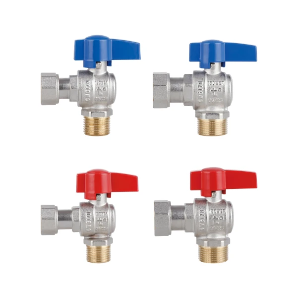 Комплект угловой кранов Thermo Alliance Standart  1/2"ВН -3/4"ВН с накидной гайкой  для подключенние котла TAS225RBW1520 - 3 фото