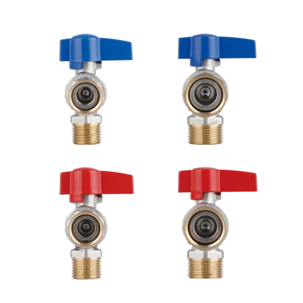 Комплект угловой кранов Thermo Alliance Standart  1/2"ВН -3/4"ВН с накидной гайкой  для подключенние котла TAS225RBW1520 - 5 фото