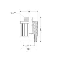 Муфта PPR Thermo Alliance 32х3/4" НР - 1 фото