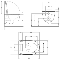 Унитаз подвесной Qtap Taurus Ultra Quiet 515×360×350 мм, White, с сиденьем Slim Duroplast / Soft-close / Quick Release QTTAU26W49116 - 1 фото