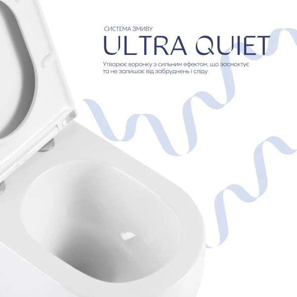 Унитаз подвесной Qtap Taurus Ultra Quiet 515×360×350 мм, White, с сиденьем Slim Duroplast / Soft-close / Quick Release QTTAU26W49116 - 4 фото
