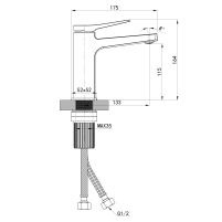 Смеситель для раковины низкий Qtap Nando  QTNAN270CRM48649 Chrome - 1 фото