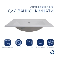 Раковина Qtap Albatross 620х460х180 White без донного клапана QT01113060CW1 - 2 фото