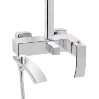 Душевая система универсальная Qtap Swan Cascada на три потребителя (с изливом) QTSWA111CRM45566 Chrome - 2 фото