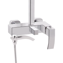 Душевая система универсальная Qtap Swan Cascada на три потребителя (с изливом) QTSWA111CRM45566 Chrome - 3 фото