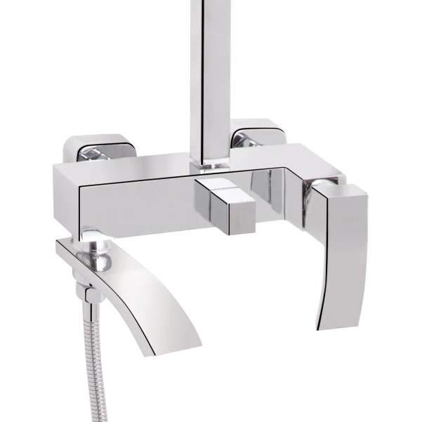 Душевая система универсальная Qtap Swan Cascada на три потребителя (с изливом) QTSWA111CRM45566 Chrome - 2 фото