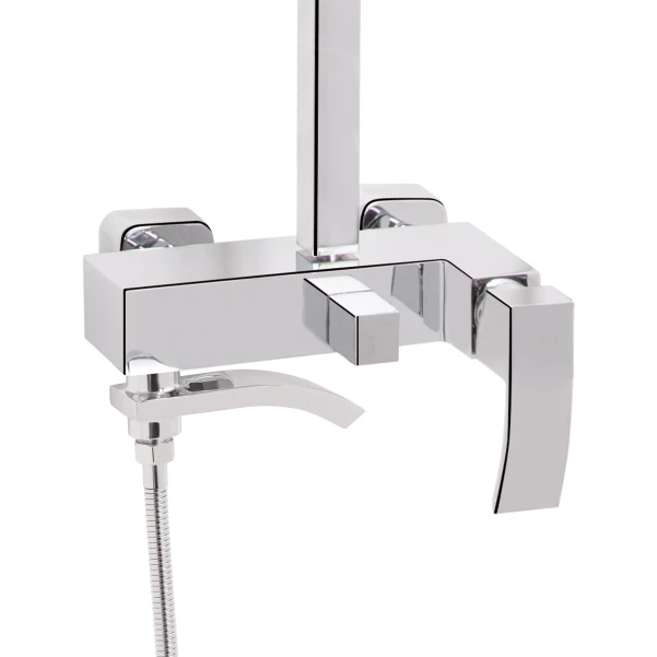 Душевая система универсальная Qtap Swan Cascada на три потребителя (с изливом) QTSWA111CRM45566 Chrome - 3 фото