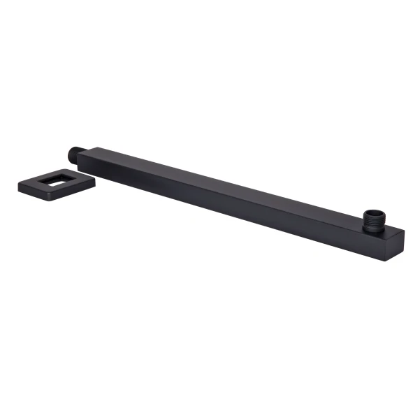 Кронштейн для верхнього душу Qtap Trubice 400 мм прямокутний QTTRU120BLM45929 Black Matt - 3 фото