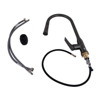 Смеситель для кухни Qtap Vlasta New с выдвижным изливом QTVLA344GMB45647 Gunmetal Black PVD - 4 фото