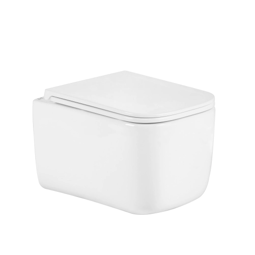 Унітаз підвісний Qtap Gemini Ultra Quiet 485×340×350 мм, White, з сидінням Slim Duroplast / Soft-close / Quick Release QTTAU26W49119
