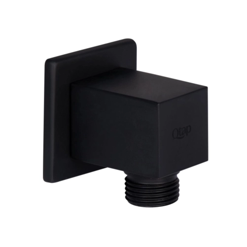 Акційний набір Qtap 1+1=3: Підключення для шланга Spojeni Matt Black, прямокутне QT809810842857NB