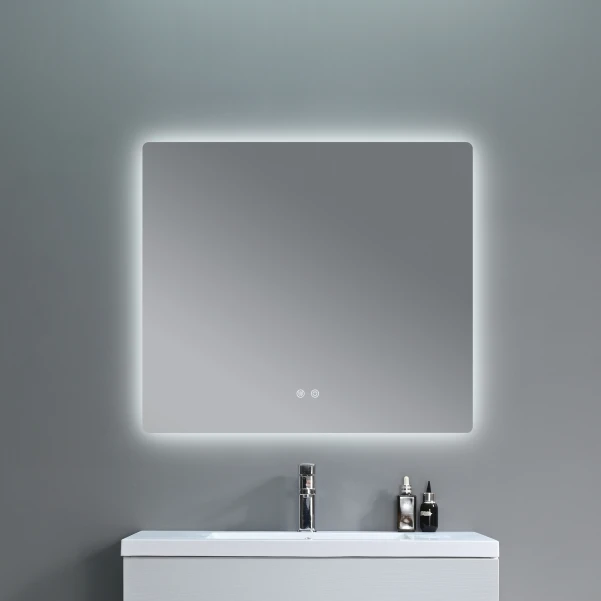 Дзеркало Qtap Taurus (TA2) 800×700 мм з LED-підсвічуванням Touch, з антизапотіванням, з димером, рег. темп. кольору (3000-6500K) QTTAU70070048955 - 7 фото