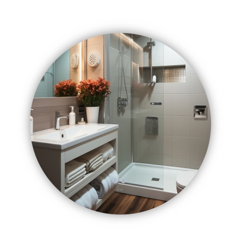 Дзеркало Qtap Taurus R1000 з LED-підсвічуванням Touch, з антизапотіванням, з димером QTTAUR100049004