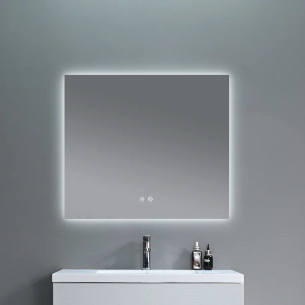 Дзеркало Qtap Taurus (TA1) 1000×800 мм з LED-підсвічуванням Touch, з антизапотіванням, з димером, рег. темп. кольору (3000-6500K) QTTAU100080048956 - 7 фото