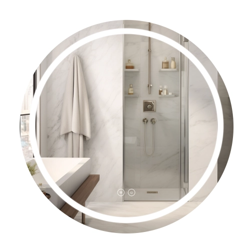 Дзеркало Qtap Mideya R1000 з LED-підсвічуванням Touch, з антизапотіванням, димером QTMIDR100049003