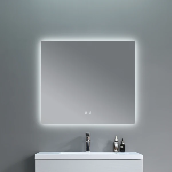 Дзеркало Qtap Taurus (TA2) 1000×800 мм з LED-підсвічуванням Touch, з антизапотіванням, з димером, рег. темп. кольору (3000-6500K) QTTAU100080048957 - 7 фото