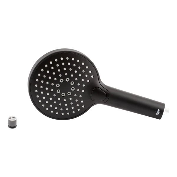 Акционный набор Qtap 1+1=3: Лейка Rucni для ручного душа Matt Black округлая QTRUCA120O3KBB - 2 фото