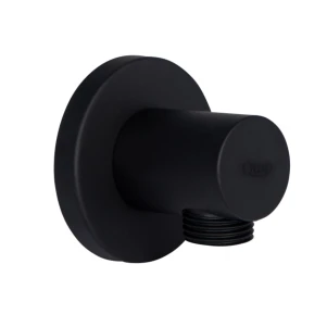 Акційний набір Qtap 1+1=3: Підключення для шлангу Spojeni Matt Black, округле QTCRBB030
