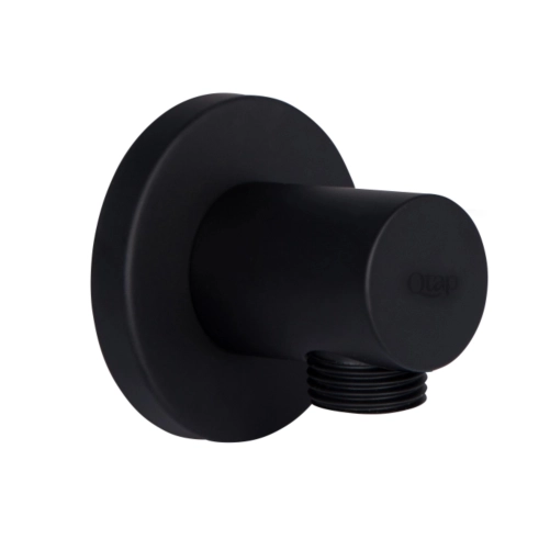 Акційний набір Qtap 1+1=3: Підключення для шлангу Spojeni Matt Black, округле QTCRBB030