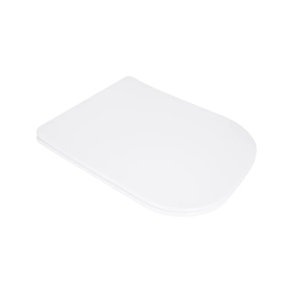 Сидіння для унітазу Qtap (Stork, Aquarius 630) 420x336x22 мм, White, з мікроліфтом, Slim Duroplast, Quick Release QTSC179W49263