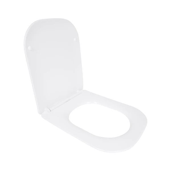 Сидіння для унітазу Qtap (Stork, Aquarius 630) 420x336x22 мм, White, з мікроліфтом, Slim Duroplast, Quick Release QTSC179W49263 - 2 фото