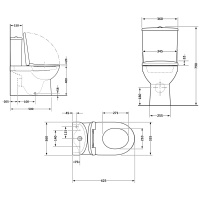 Унітаз підлоговий Qtap Evia Ultra Quiet 630×350×795 мм з сидінням Soft-close, White QTEVI27W49258 - 1 фото