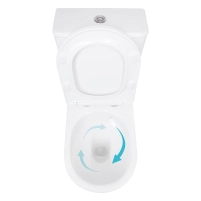 Унітаз підлоговий Qtap Evia Ultra Quiet 630×350×795 мм з сидінням Soft-close, White QTEVI27W49258 - 5 фото