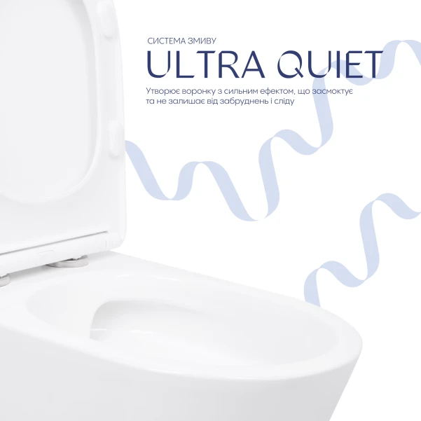 Унитаз напольный Qtap Arvin Ultra Quiet 630×350×795 мм с сиденьем Soft-close, White QTARV27W49259 - 4 фото