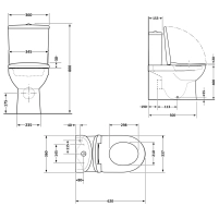 Унитаз напольный Qtap Stork Ultra Quiet 630×350×805 мм с сиденьем Soft-close, White QTSTO27W49260 - 1 фото