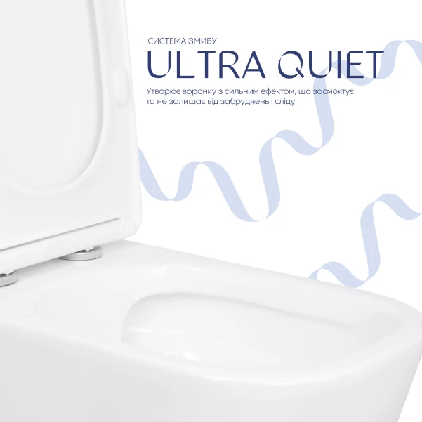 Унитаз напольный Qtap Stork Ultra Quiet 630×350×805 мм с сиденьем Soft-close, White QTSTO27W49260 - 4 фото