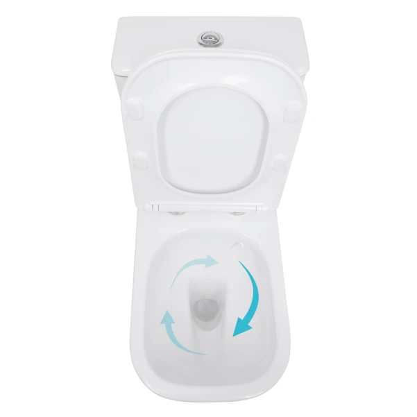 Унитаз напольный Qtap Stork Ultra Quiet 630×350×805 мм с сиденьем Soft-close, White QTSTO27W49260 - 5 фото