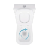 Унітаз-компакт Qtap Cardinal Ultra Quiet безободковий з сидінням Soft-close QT04222168AUQ3W - 5 фото