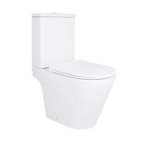 Унитаз напольный Qtap Dove Rimless безободковый с сиденьем Soft-close WHITE QT06228380BW