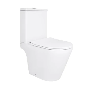 Унитаз напольный Qtap Dove Rimless безободковый с сиденьем Soft-close WHITE QT06228380BW