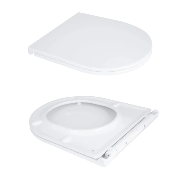 Унитаз напольный Qtap Dove Rimless безободковый с сиденьем Soft-close WHITE QT06228380BW - 6 фото